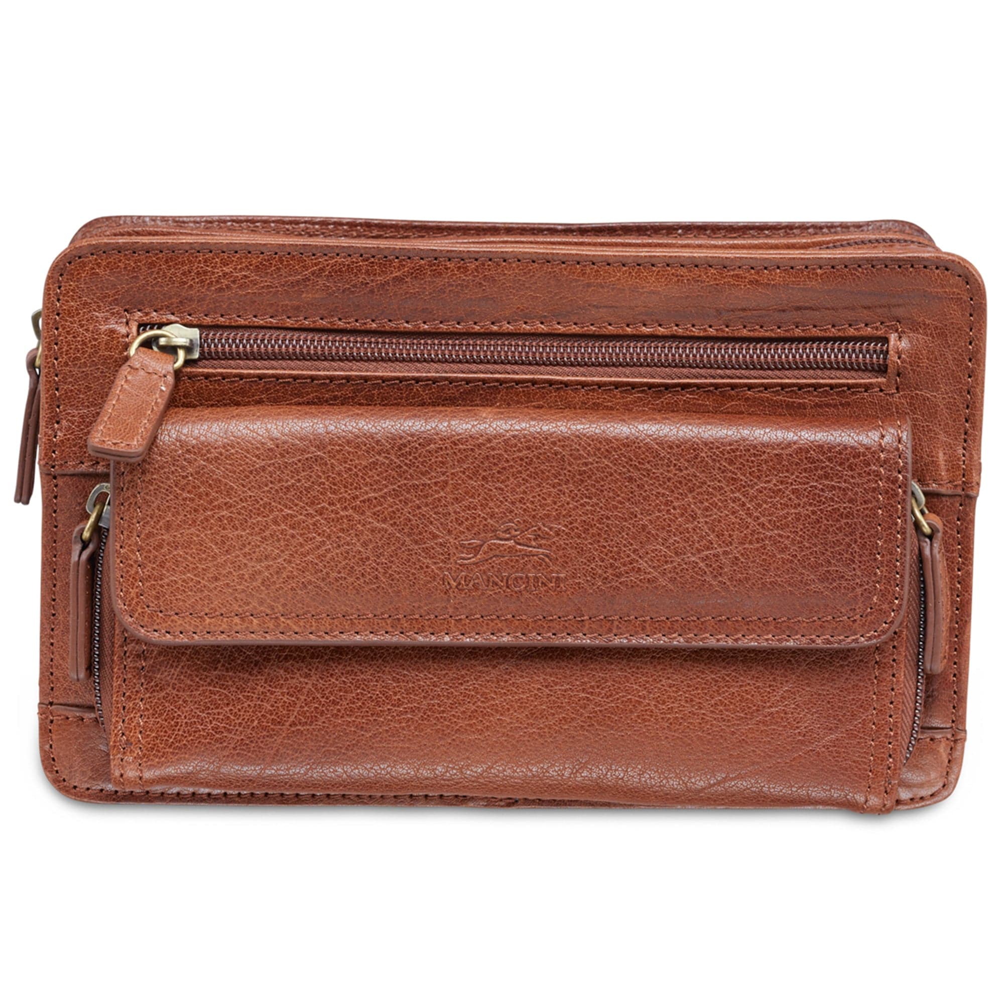 Mancini Unisex Bag With Zippered Organizer Pocket