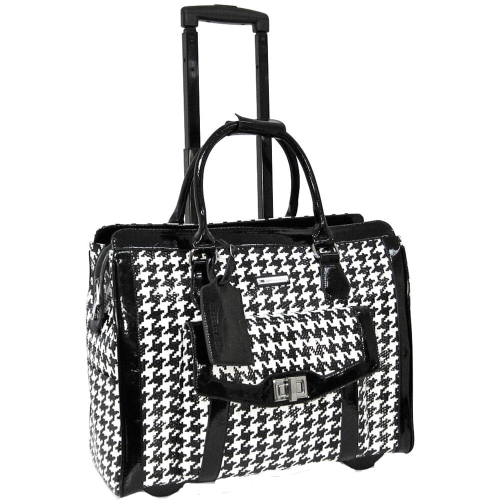 Cabrelli & Co. Fashion Executives Victoria Houndstooth  15"Rolling Briefcase