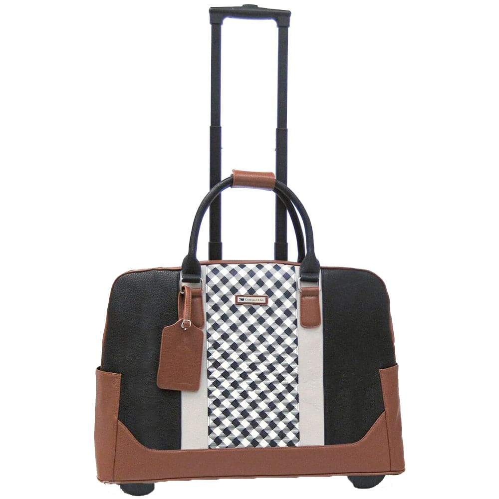 Cabrelli & Co. Fashion Executives Ginger Gingham 15"Rolling Briefcase