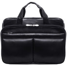 McKlein USA Walton 17" Leather Expandable Double Compartment Laptop Briefcase with Removable Sleeve