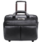 McKlein USA Roosevelt 17" Leather Patented Detachable -Wheeled Laptop Briefcase