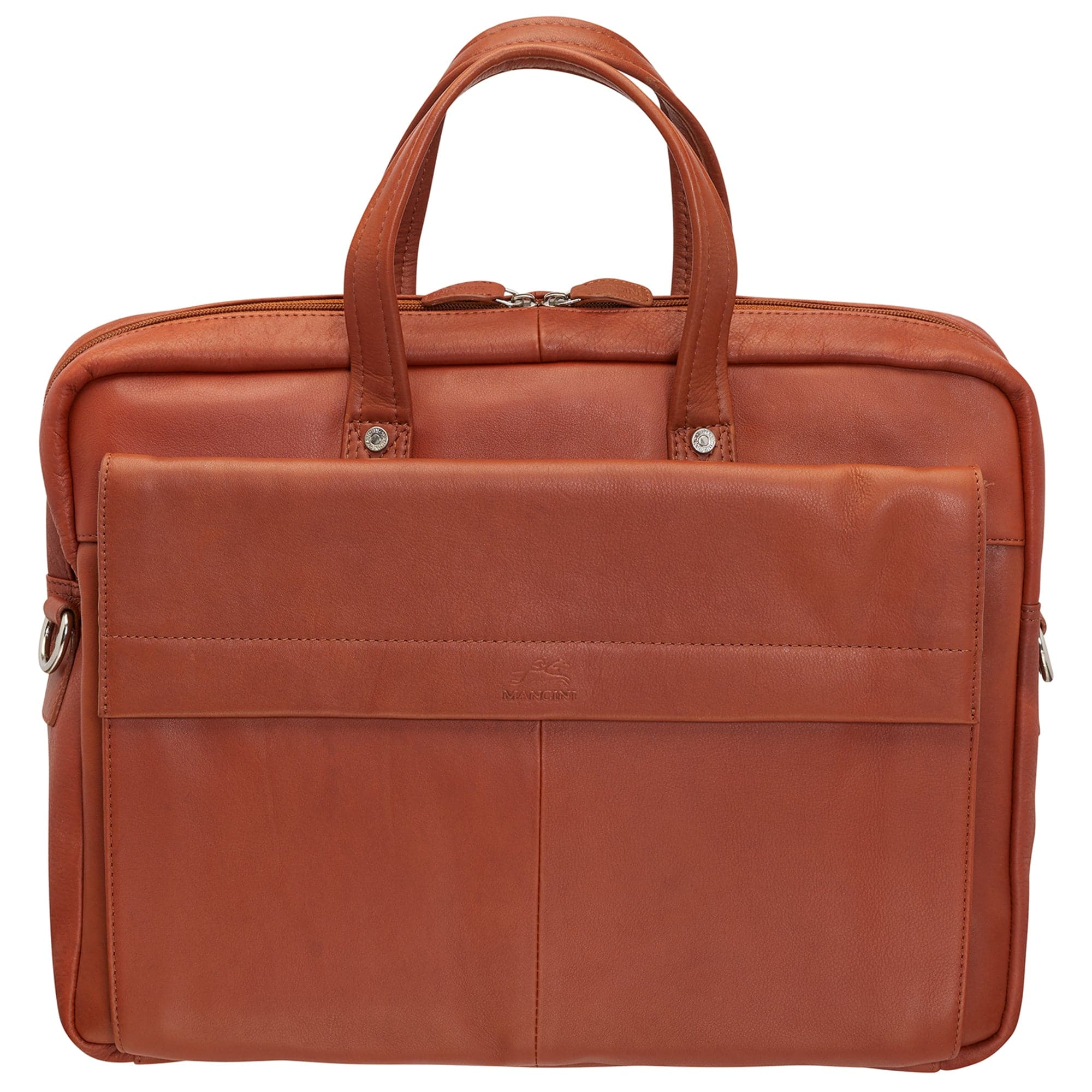 Mancini Colombian Double Compartment Briefcase for 16.25” Laptop and Tablet